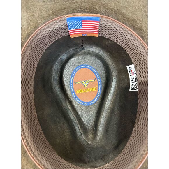 Bullhide Leather Cowboy Hat Size Medium - Picture 5 of 8